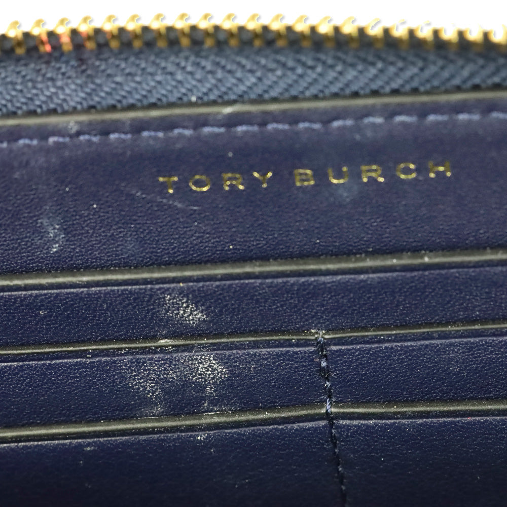 Tory Burch Gemini Link Multicolor SnakeSkin Embossed Leather Zip Continental Wallet
