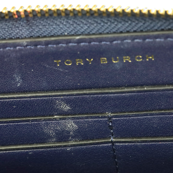 Tory Burch Gemini Link Multicolor SnakeSkin Embossed Leather Zip Continental Wallet