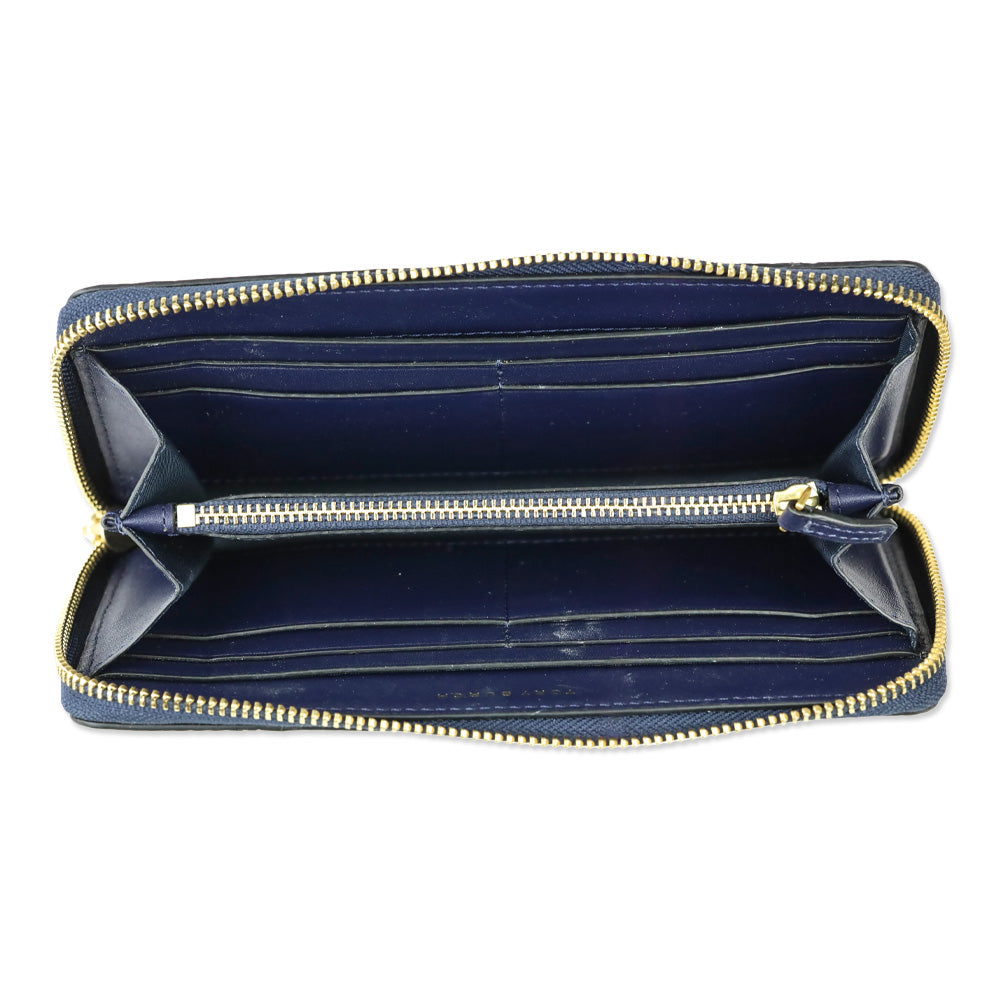 Tory Burch Gemini Link Multicolor SnakeSkin Embossed Leather Zip Continental Wallet
