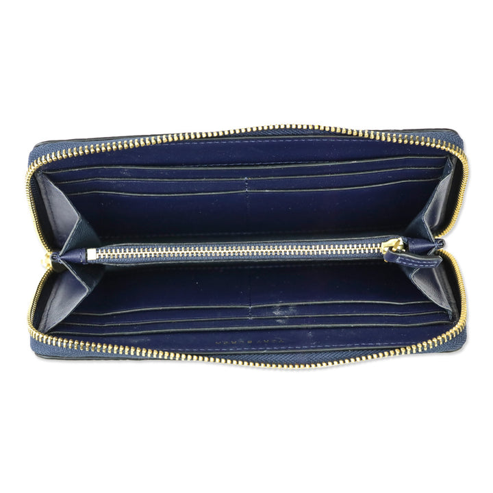Tory Burch Gemini Link Multicolor SnakeSkin Embossed Leather Zip Continental Wallet