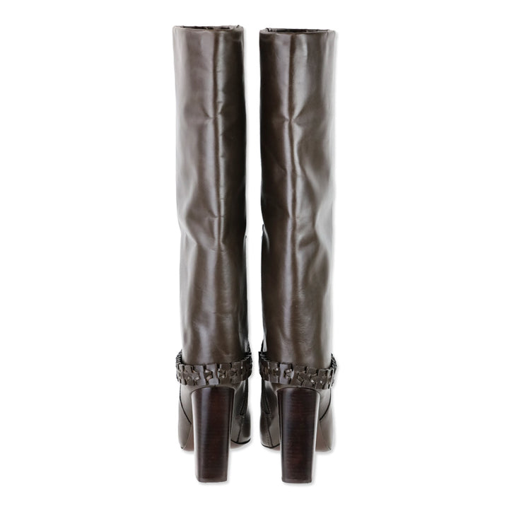 Tory Burch Glabra Nut Galleon Leather Sarava 110mm Boot