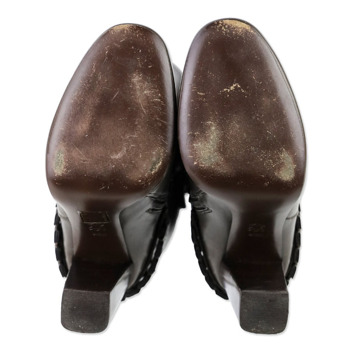 Tory Burch Glabra Nut Galleon Leather Sarava 110mm Boot