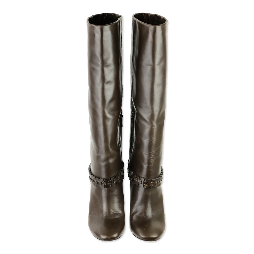 Tory Burch Glabra Nut Galleon Leather Sarava 110mm Boot