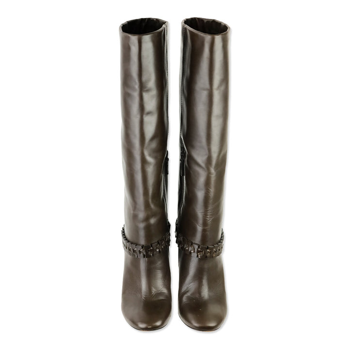 Tory Burch Glabra Nut Galleon Leather Sarava 110mm Boot