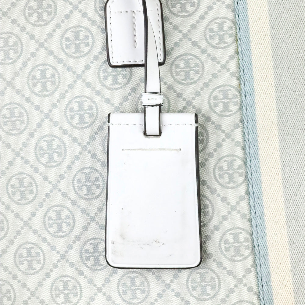 Tory Burch Ivory T Monogram Coated Canvas Tote