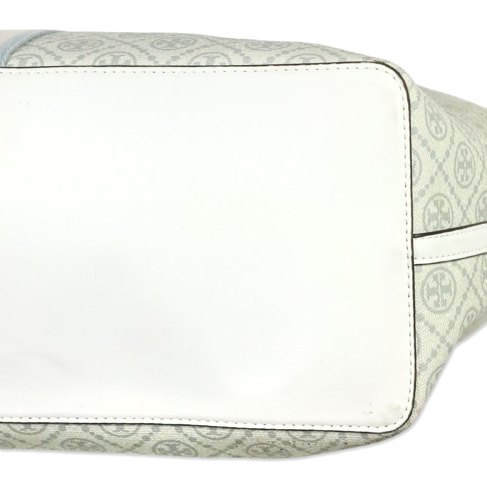 Tory Burch Ivory T Monogram Coated Canvas Tote
