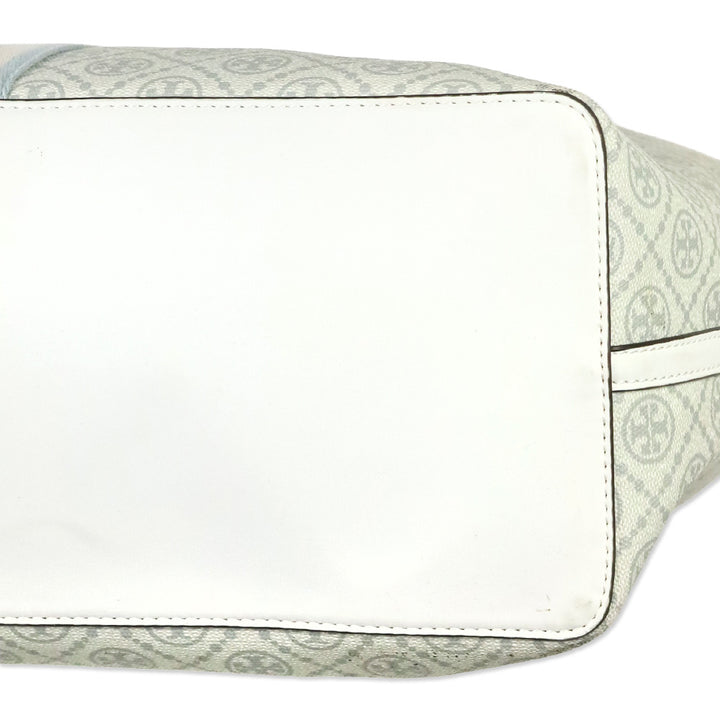 Tory Burch Ivory T Monogram Coated Canvas Tote