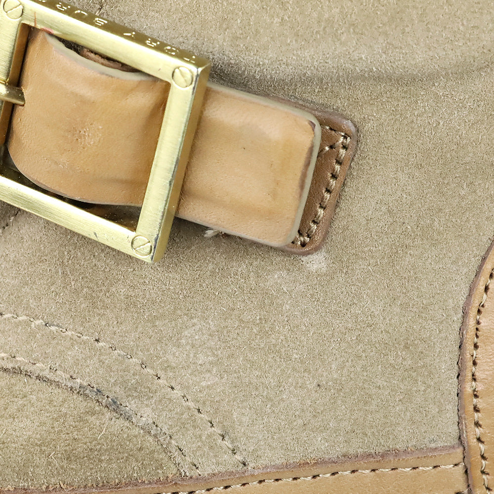 Tory Burch Jaden Rabbit Fur-Lined Tan Leather Suede Boots