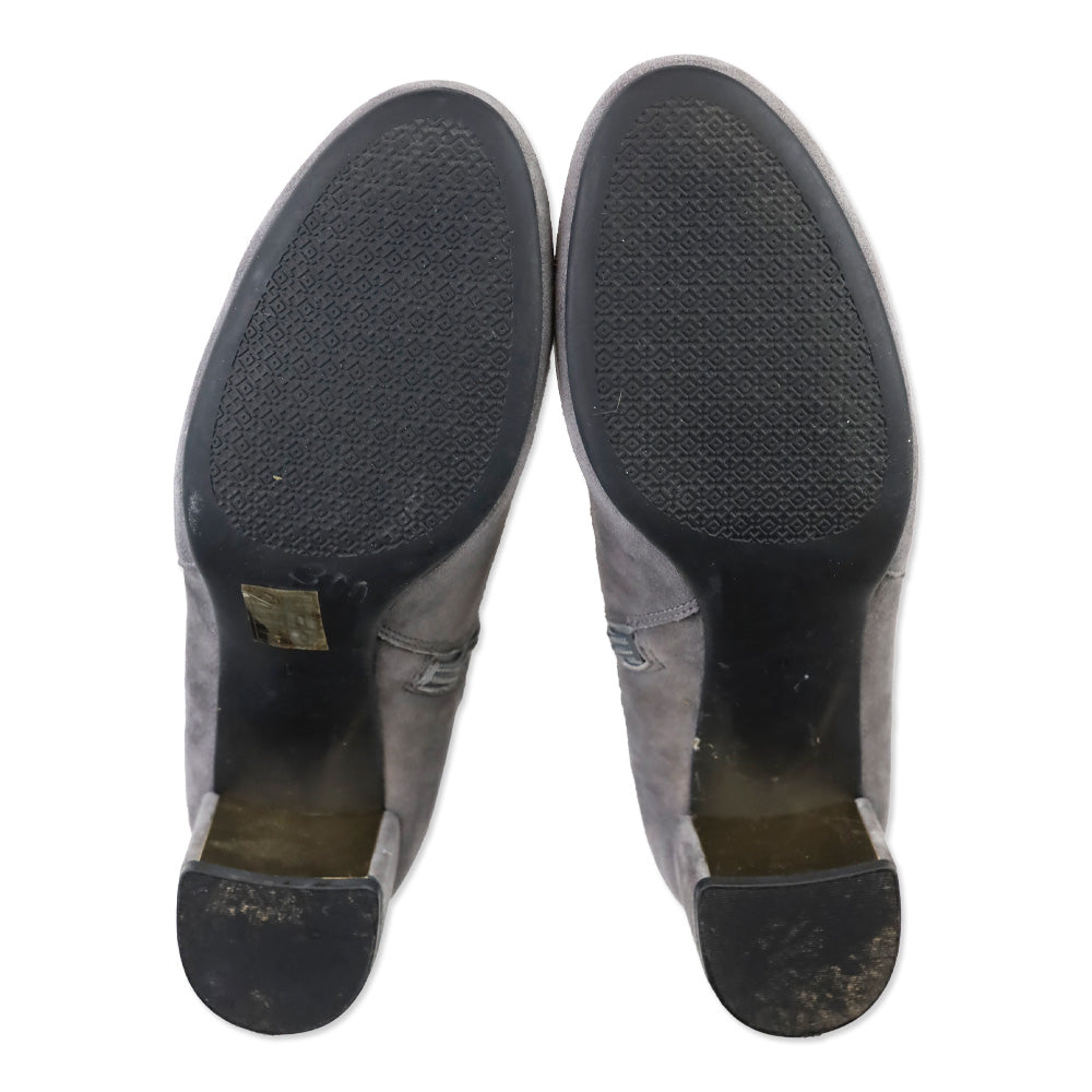 Tory Burch Laila Grey Suede Over-The-Knee Boots