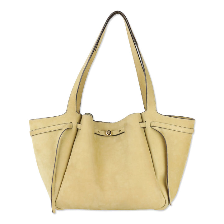Tory Burch Large Romy Beige Nubuck Leather Tote