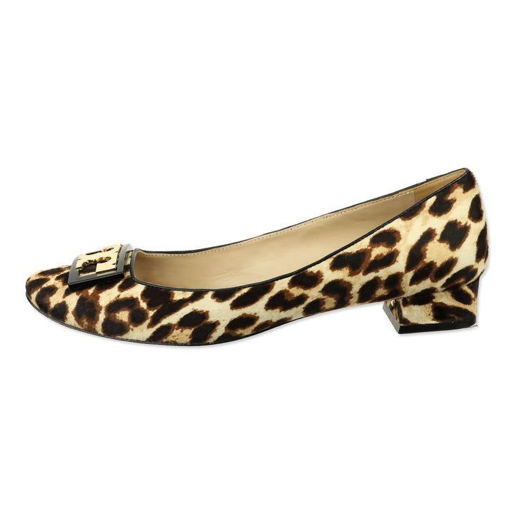 Tory Burch Leopard Print Gigi Calf Hair Pump