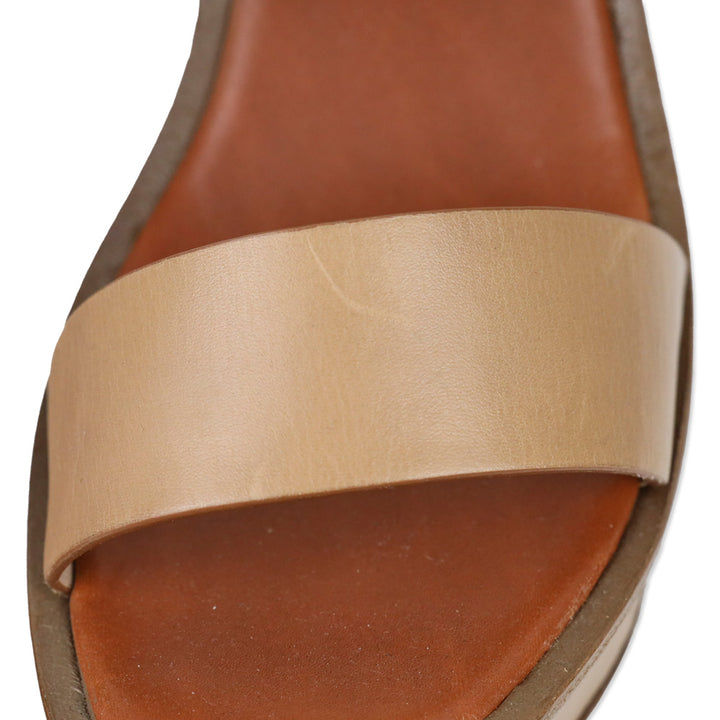 Tory Burch Lexington 110mm Natural Blush Vegan Leather Wedge Sandal