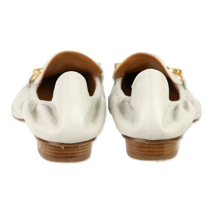 Tory Burch Light Cream Leather Deconstructed Jessa Loafer