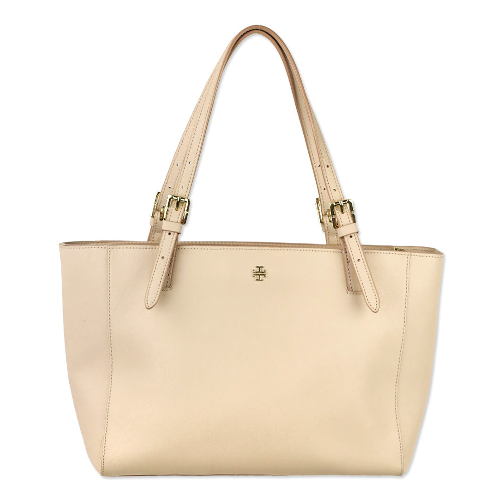 Tory Burch Light Pink Saffiano Leather Large York Tote