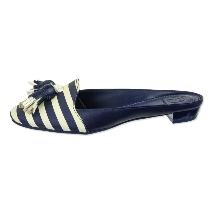 Tory Burch Maritime Tassel Leather Mule Slides