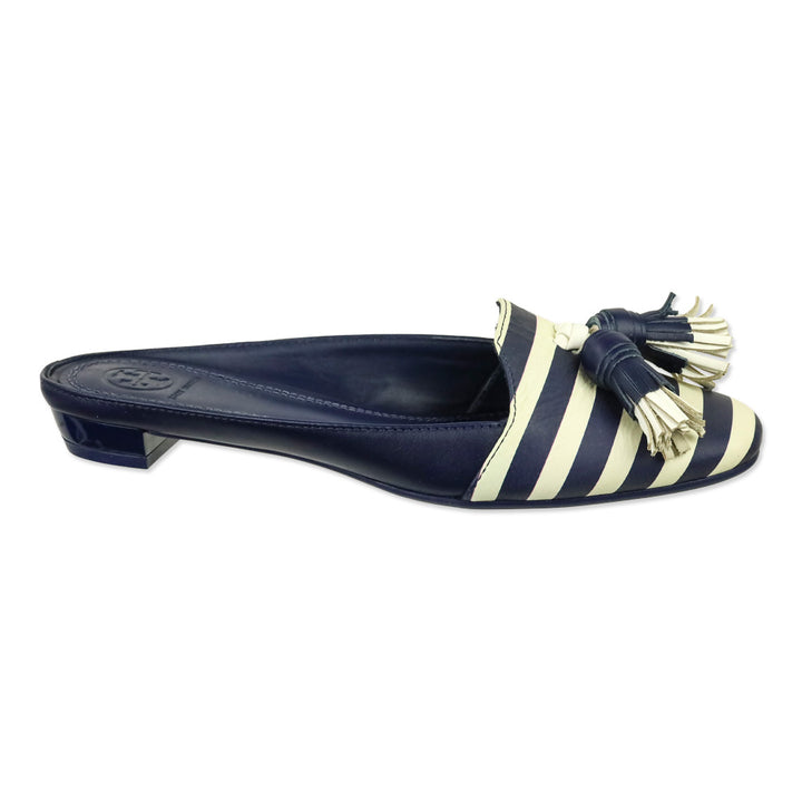 Tory Burch Maritime Tassel Leather Mule Slides