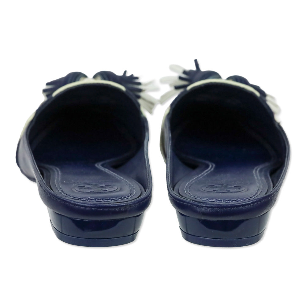 Tory Burch Maritime Tassel Leather Mule Slides