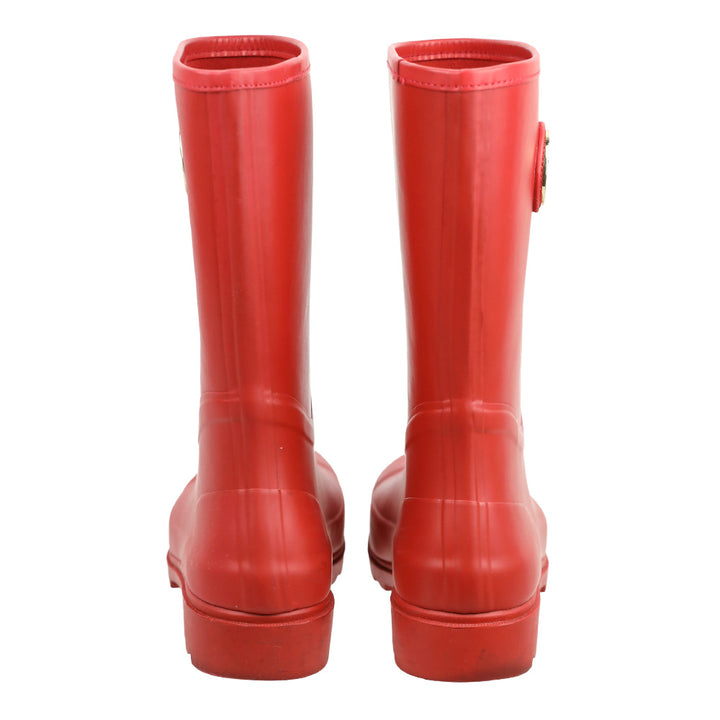 Tory Burch Maureen Red Rubber Rain Boots