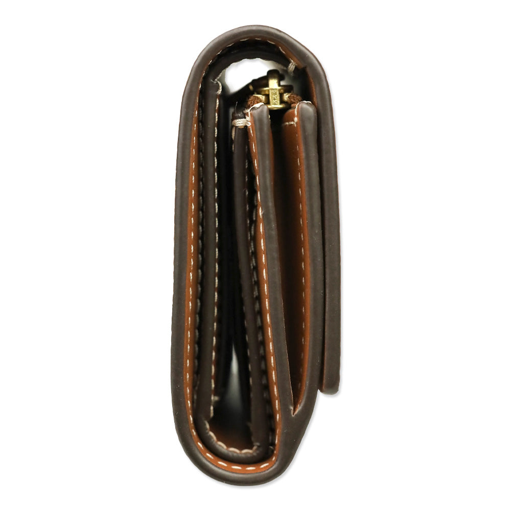 Tory Burch Medium Miller Trifold Light Umber Leather Wallet
