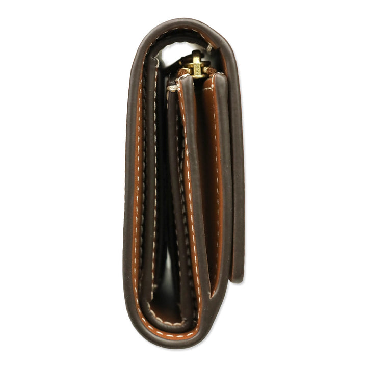 Tory Burch Medium Miller Trifold Light Umber Leather Wallet