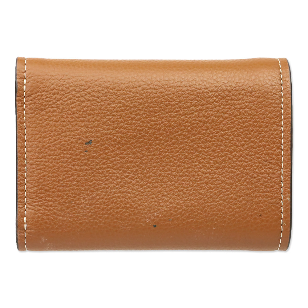 Tory Burch Medium Miller Trifold Light Umber Leather Wallet