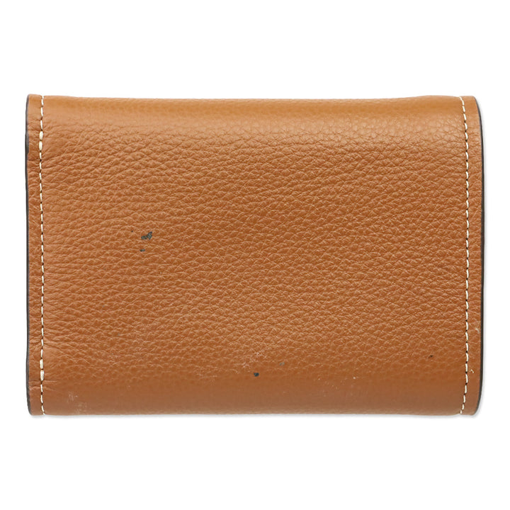 Tory Burch Medium Miller Trifold Light Umber Leather Wallet