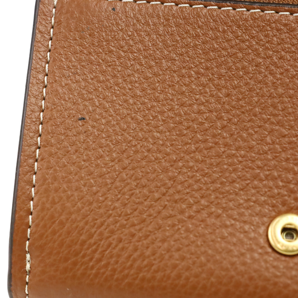 Tory Burch Medium Miller Trifold Light Umber Leather Wallet