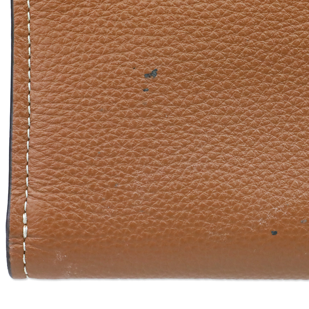 Tory Burch Medium Miller Trifold Light Umber Leather Wallet