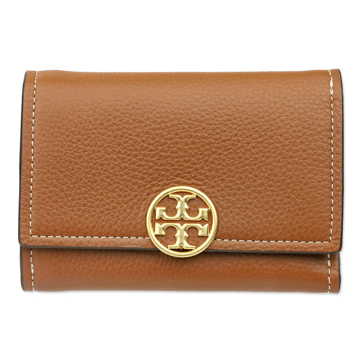 Tory Burch Medium Miller Trifold Light Umber Leather Wallet