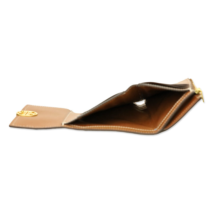 Tory Burch Medium Miller Trifold Light Umber Leather Wallet