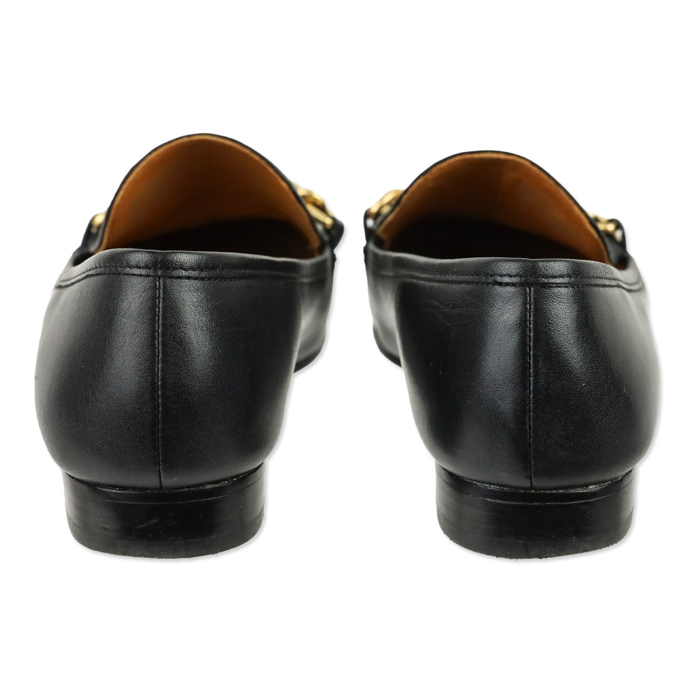 Tory Burch Mini Benton Black Leather Chain Loafer