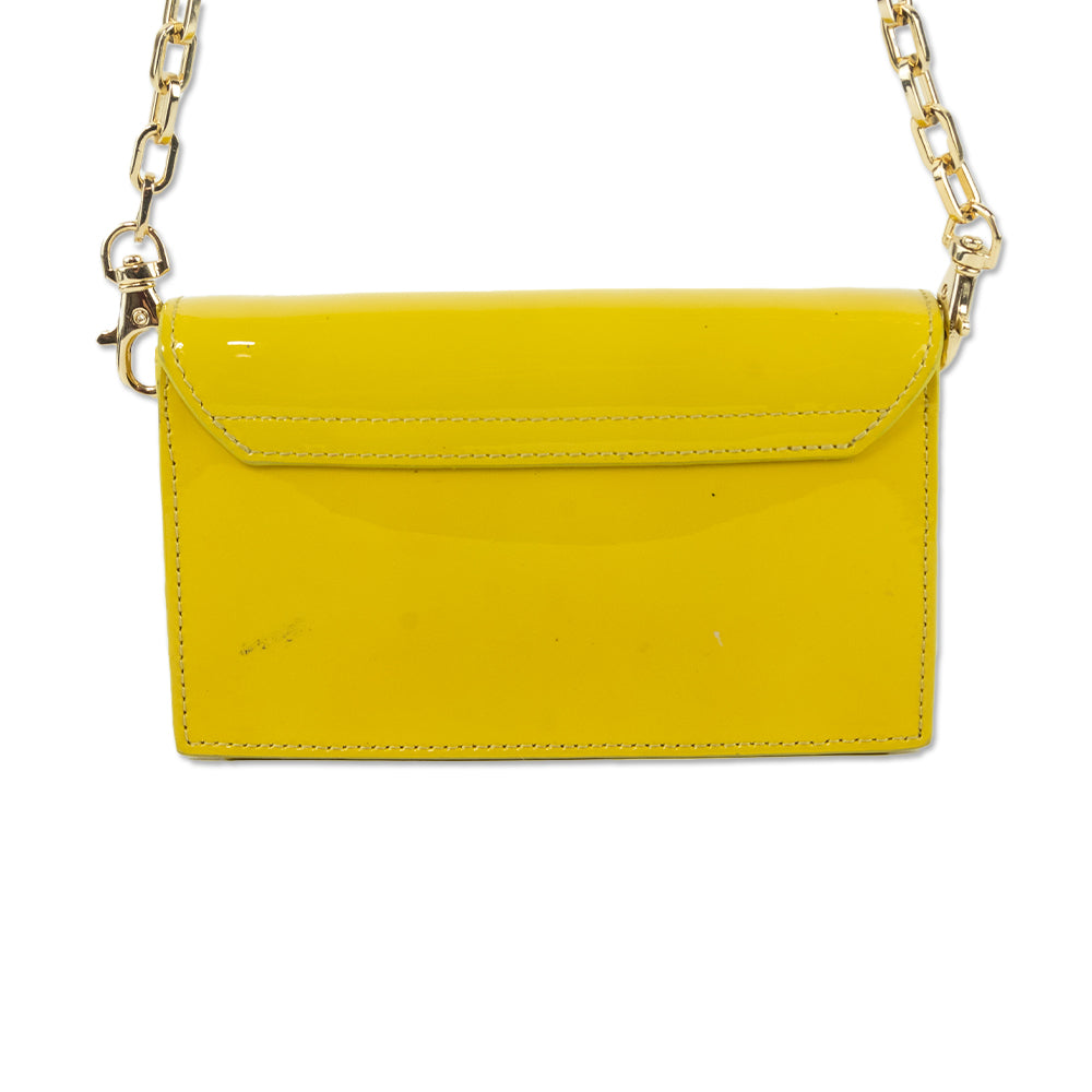 Tory Burch Mustard Yellow Patent Leather Crossbody Bag