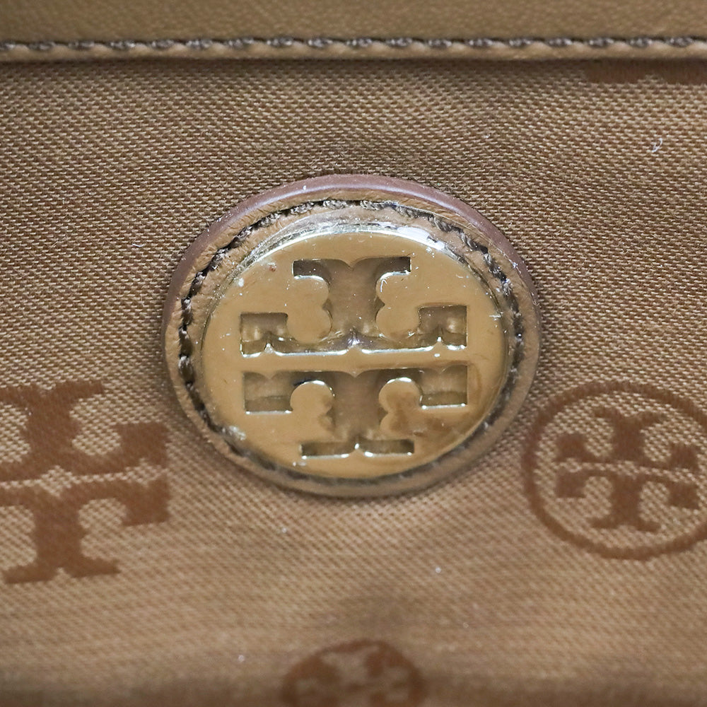 Tory Burch Natalie Tan Leather And Suede Crossbody Handbag