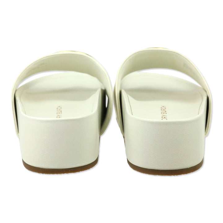Tory Burch New Ivory Nappa Leather Patos Slide Sandal