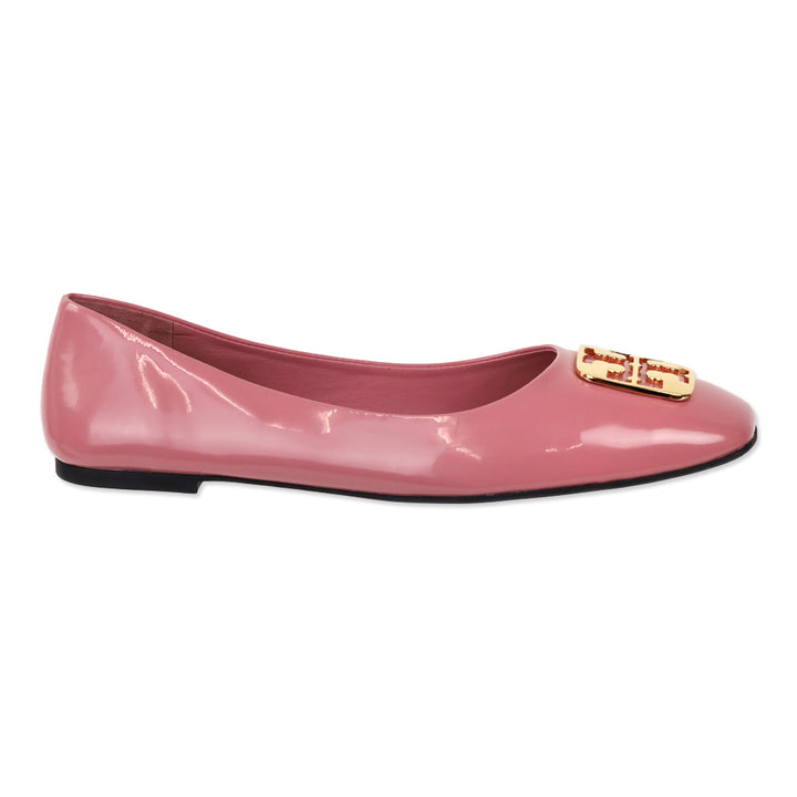 Tory Burch Pink Ginger Soft Patent Leather Georgia Ballet Flat