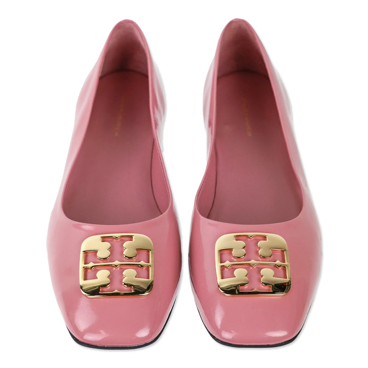 Tory Burch Pink Ginger Soft Patent Leather Georgia Ballet Flat
