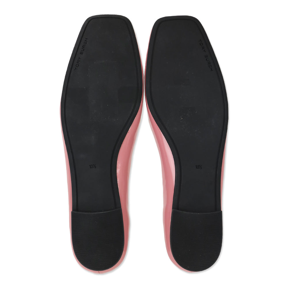 Tory Burch Pink Ginger Soft Patent Leather Georgia Ballet Flat