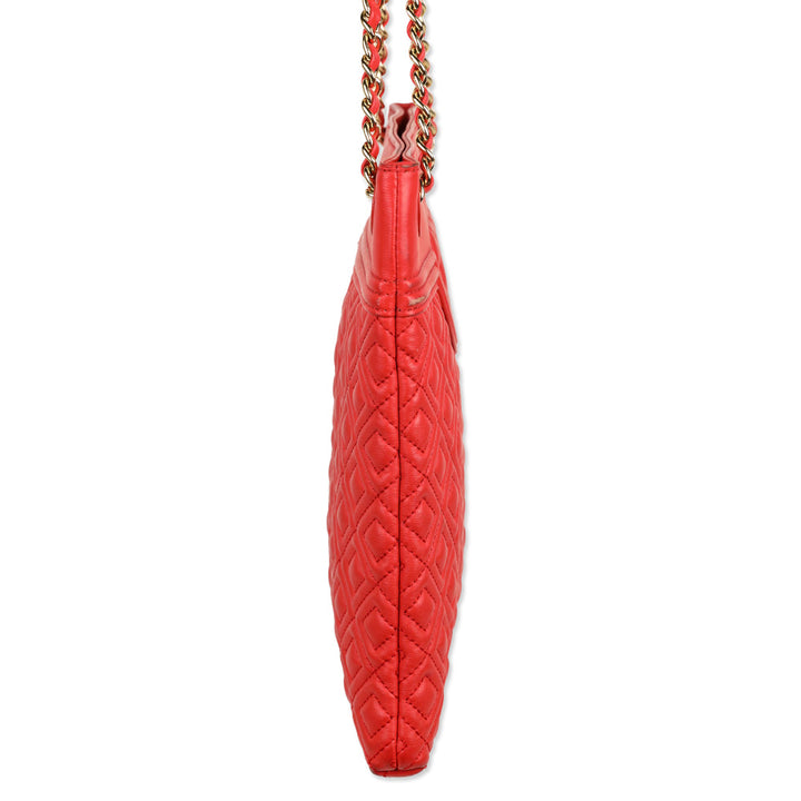 Tory Burch Red Fleming Quilted Leather Swingback Bag
