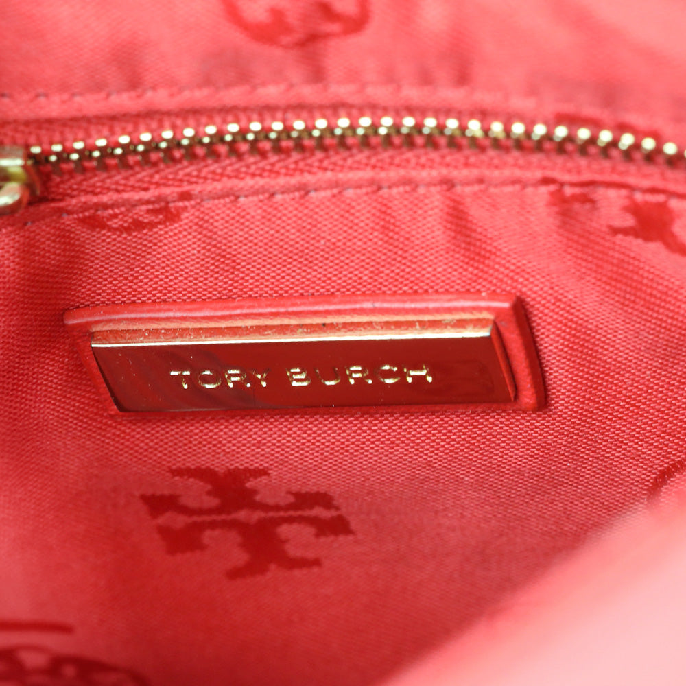 Tory Burch Red Fleming Quilted Leather Swingback Bag