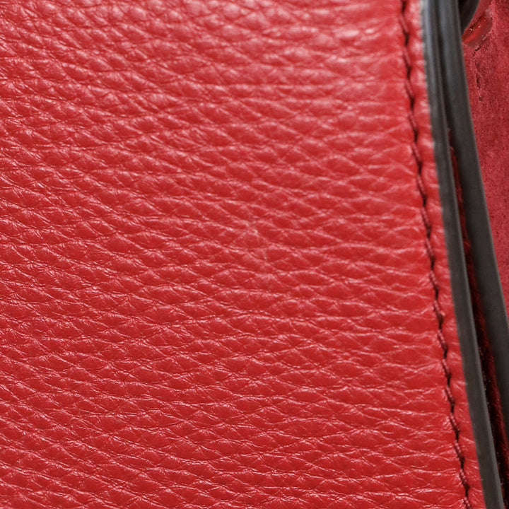 Tory Burch Red Leather Miller Small Convertible Shoulder Bag