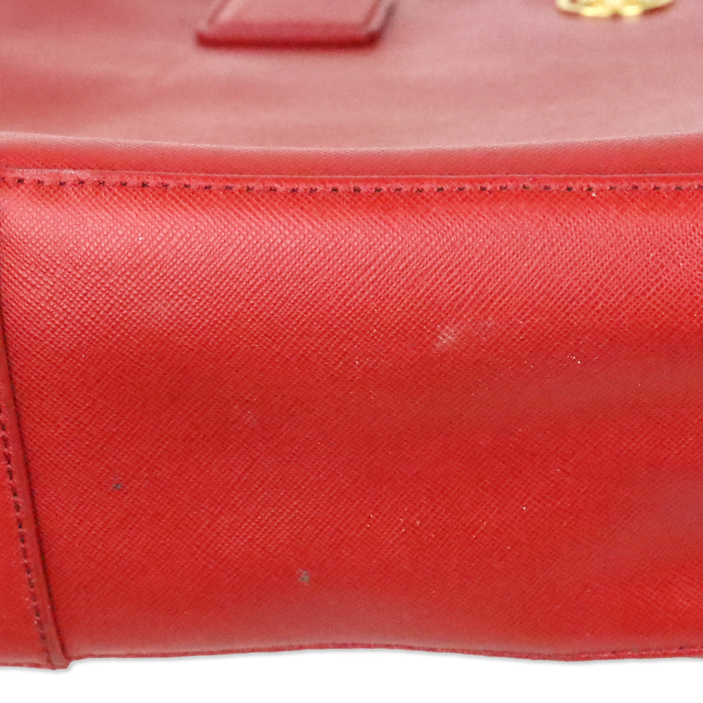 Tory Burch Red Saffiano Leather Robinson Tote