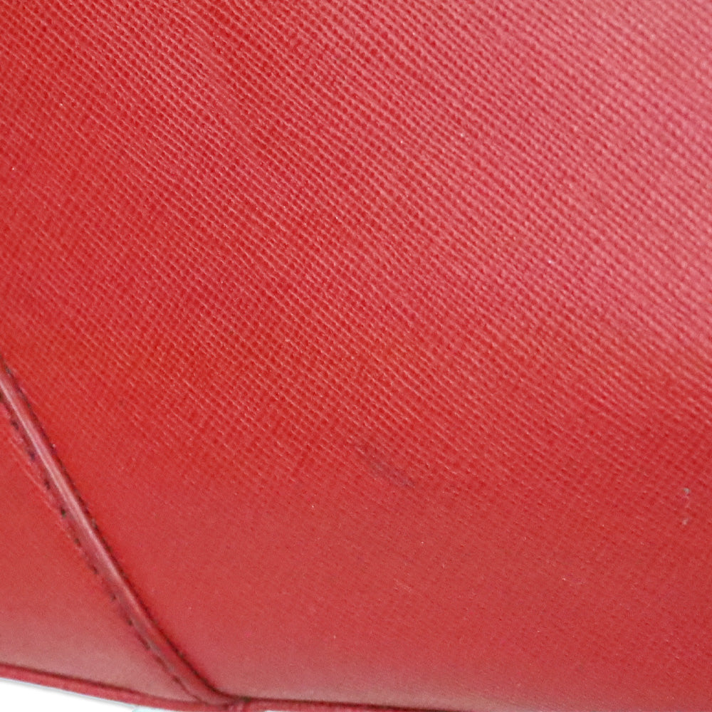 Tory Burch Red Saffiano Leather Robinson Tote