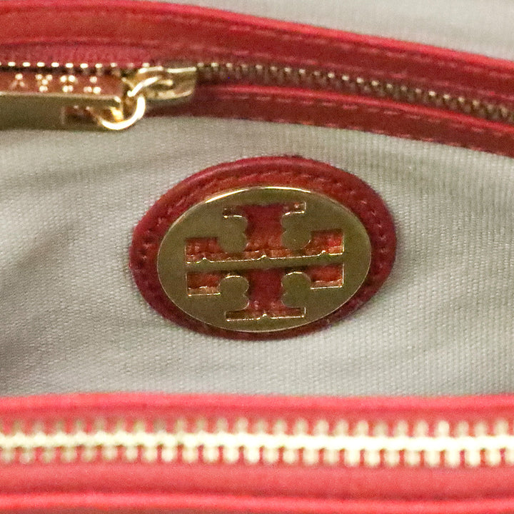 Tory Burch Red Saffiano Leather Robinson Tote