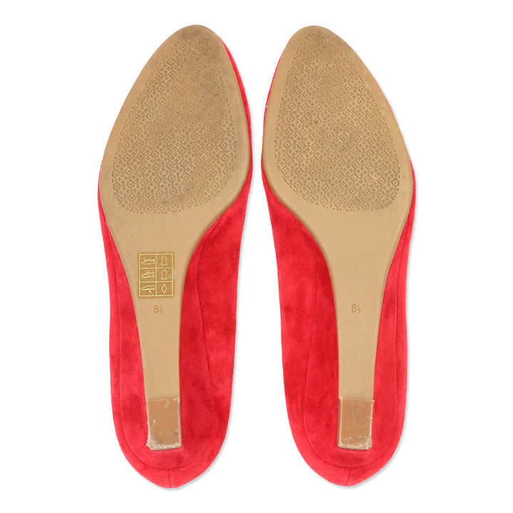 Tory Burch Redstone Suede Luna 35MM Wedge Pump