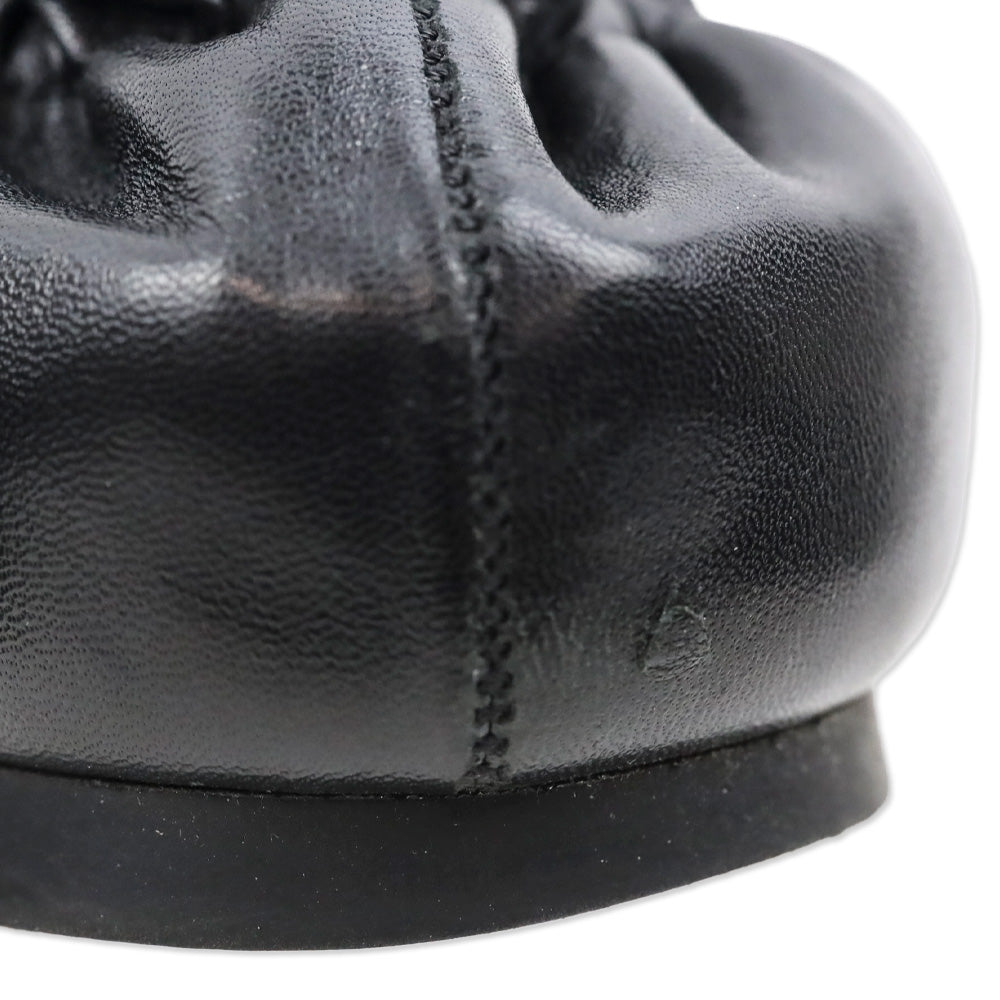 Tory Burch Reva Black Leather Ballet Flat