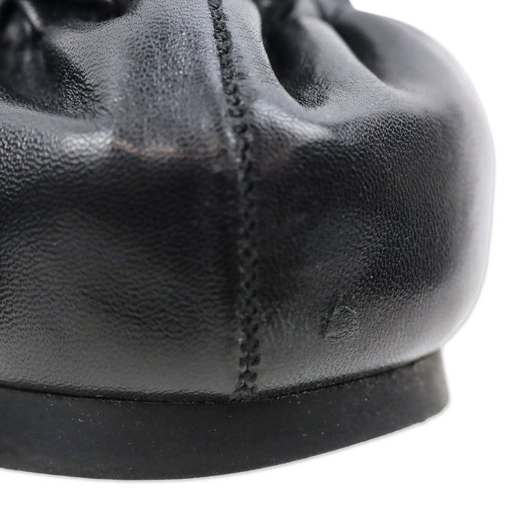 Tory Burch Reva Black Leather Ballet Flat