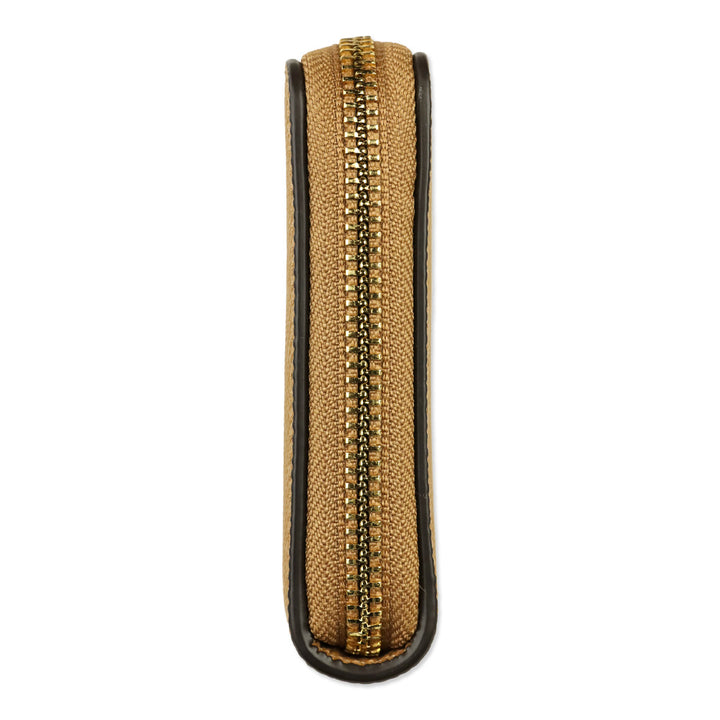 Tory Burch Robinson Tan Leather Zip Continental Wallet