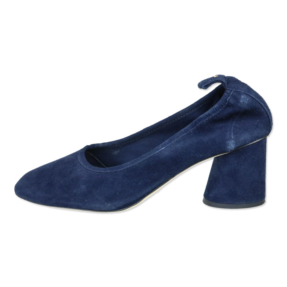 Tory Burch Royal Navy Suede Veg Therese 65MM Pump