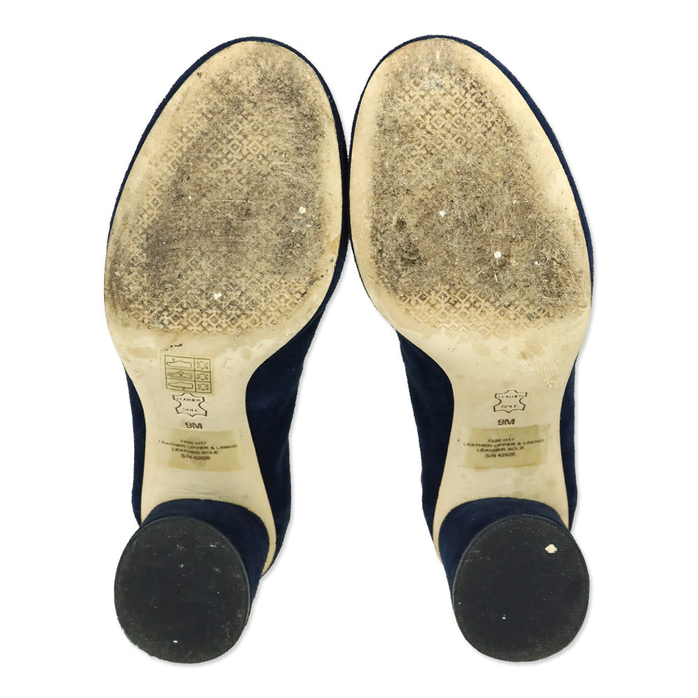 Tory Burch Royal Navy Suede Veg Therese 65MM Pump