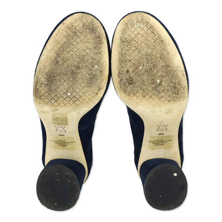 Tory Burch Royal Navy Suede Veg Therese 65MM Pump